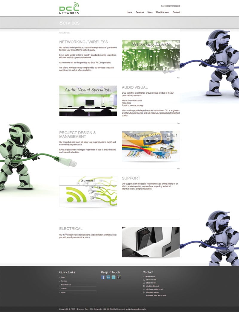 IT web design, Electricians website design