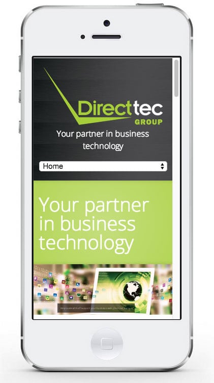 I.T. web design on iPhone