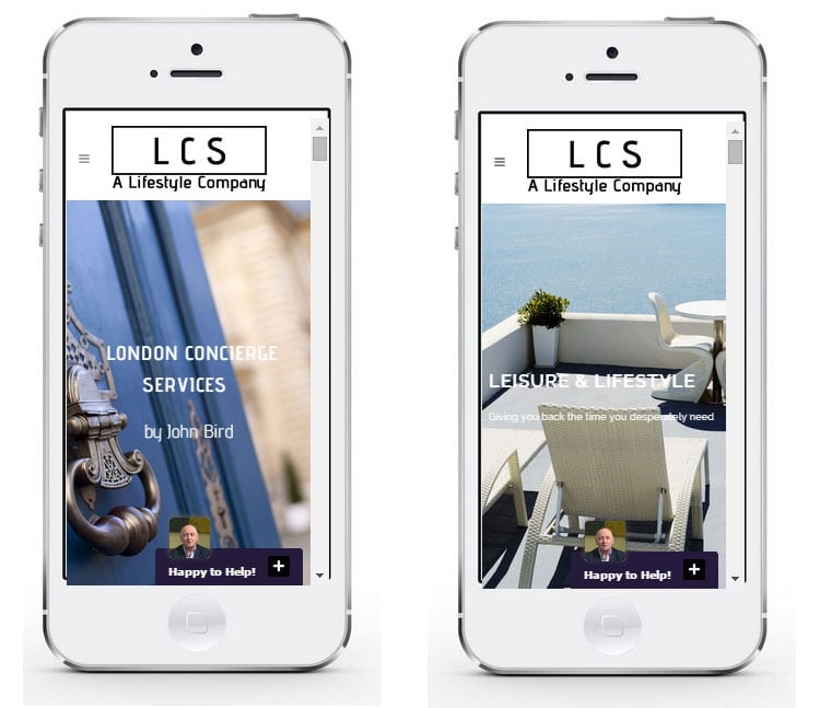 Concierge website design