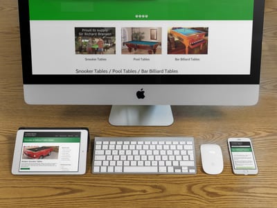 Billiard Table Web Design