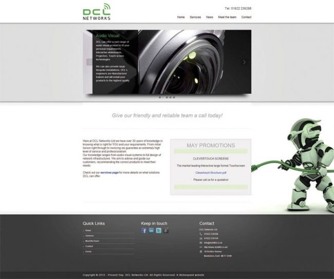 dcl-part IT web design, Electricians website design