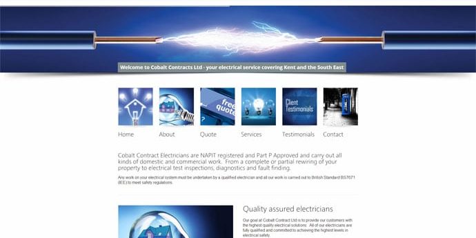 Electrician web design in Maidstone Kent - Electrical Website Design Kent