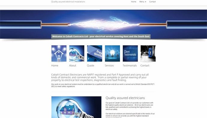 Electrician web design in Maidstone Kent - Electrical Website Design Kent