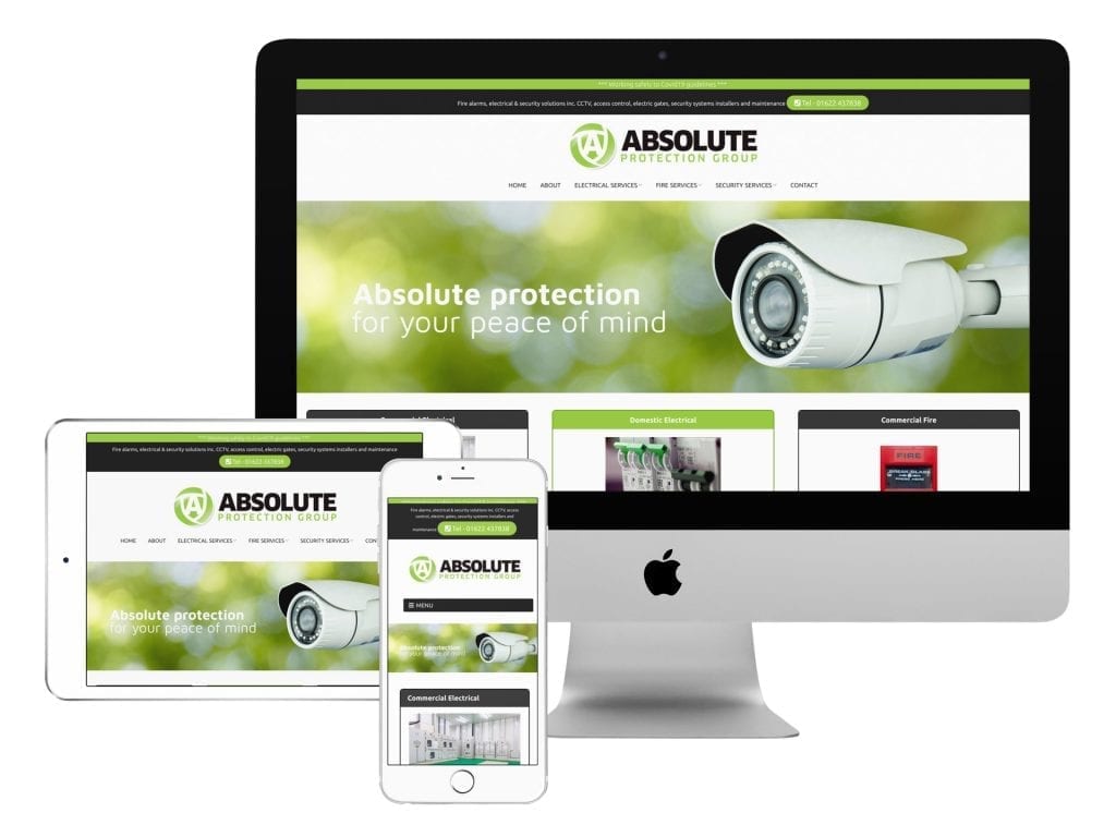 Absolute Protection Group Ltd Website Design in Maidstone Kent